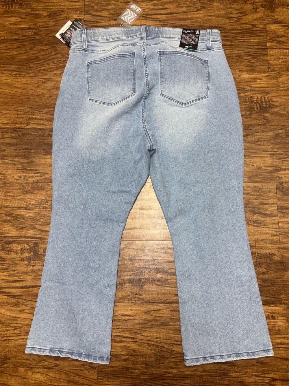 Lularoe High Rise Crop Kick Flare Jeans Size 36 NWT - Picture 10 of 11